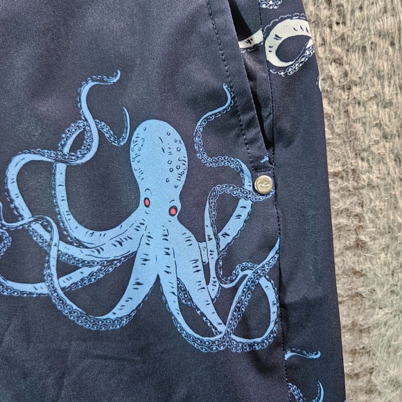 RLX Ralph Lauren Shorts Men 38 Octopus Print Navy Stretch Golf - Picture 2 of 11